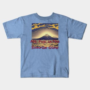 Japan Tokyo Mt. Fuji in The Sunrise Glow by Kana Kanjin Kids T-Shirt